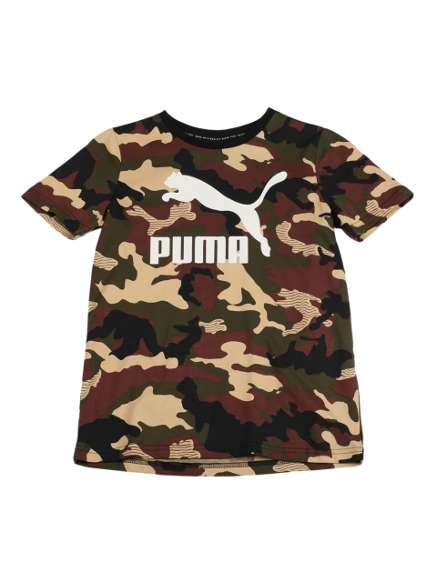 

Puma Boys Green Printed Round Neck Classics AOP Forest NightT-shirt