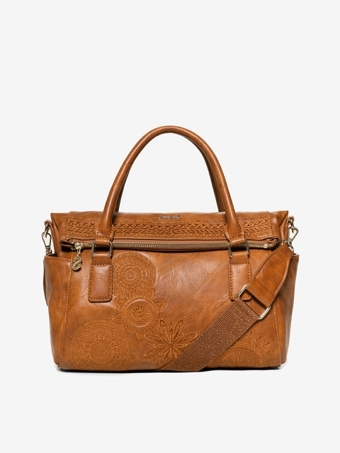 

Desigual Women Brown Textured Handheld Bag