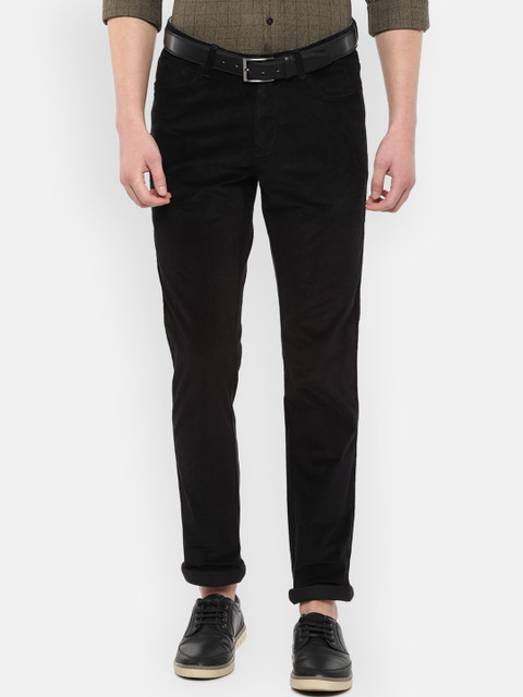 

Van Heusen Sport Men Black Slim Fit Solid Regular Trousers