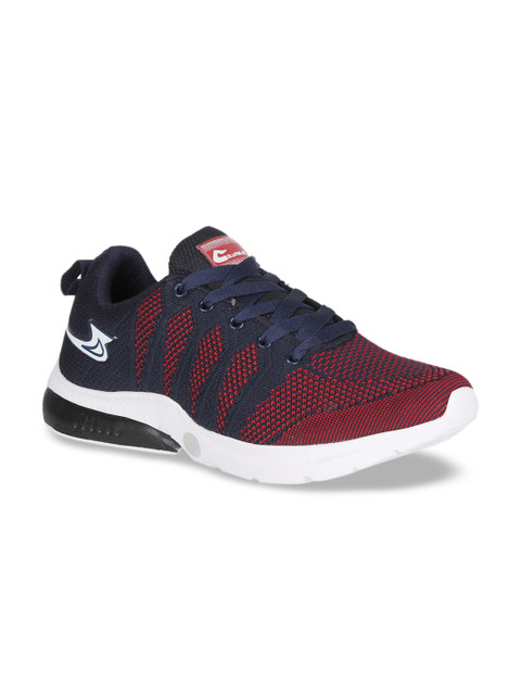 

Columbus Men Navy Blue & Red Mesh FLY-07 Running Shoes