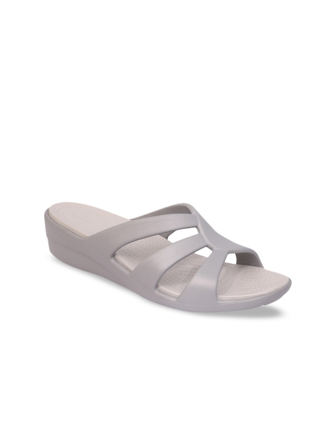 

Crocs Women Grey Solid Sandals