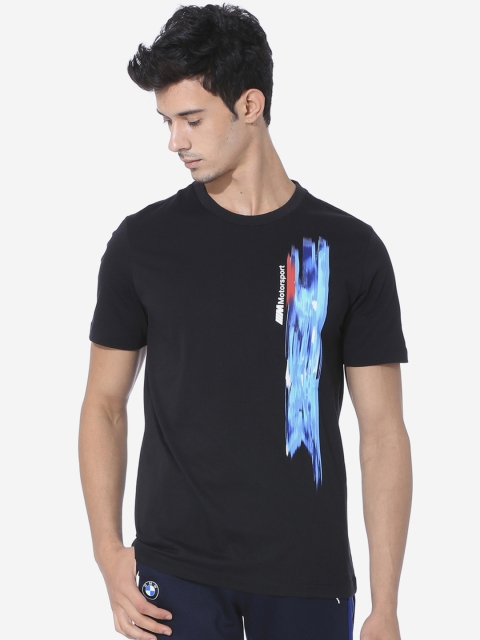 

PUMA Motorsport Men Black Printed Round Neck Pure Cotton T-shirt