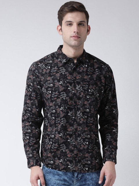 

Club York Men Black Slim Fit Printed Casual Shirt