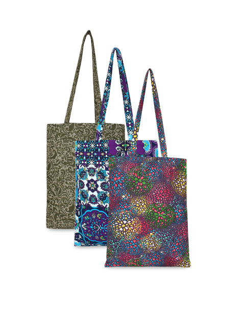 

Anekaant Set Of 3 Printed Tote Bag, Multi