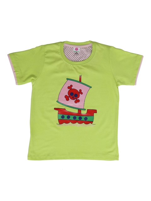 

Chipbeys Boys Lime Green Printed Round Neck T-shirt
