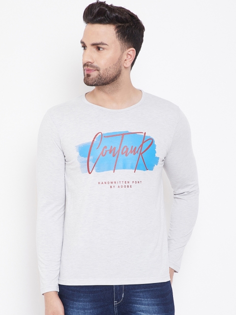 

Adobe Men Off-White Printed Round Neck T-shirt