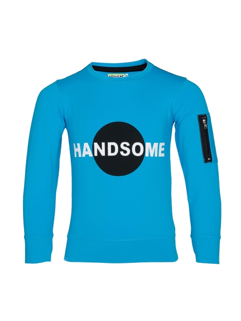 

HELLCAT Boys Blue Printed Round Neck T-shirt