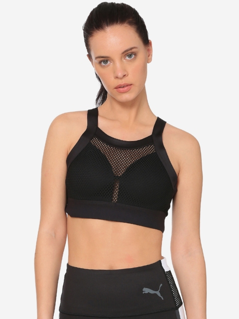 

Puma Black Solid Non-Wired Non Padded SG x Sports Bra 51779301