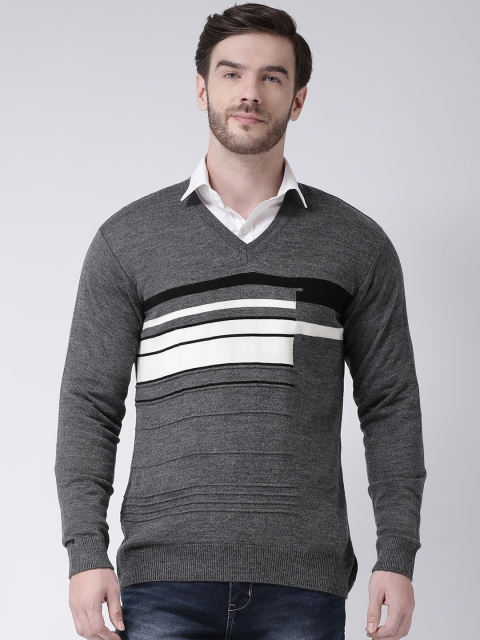 

COBB Men Grey Printed Sweater