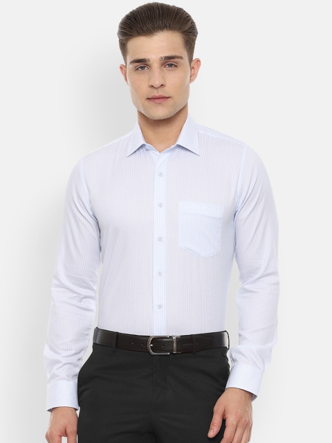 

Van Heusen Men Blue Slim Fit Striped Formal Shirt