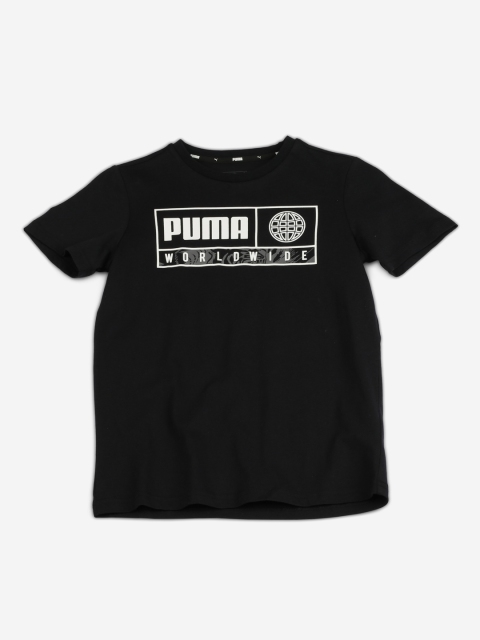 

Puma Boys Black Printed Round Neck T-shirt