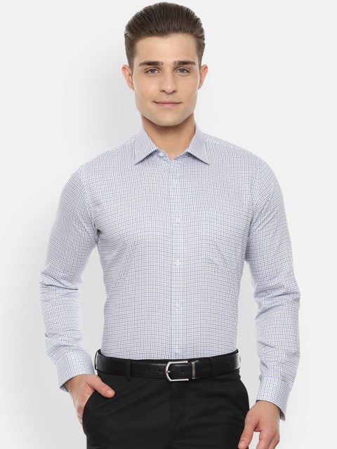 

Van Heusen Men Blue Slim Fit Checked Formal Shirt