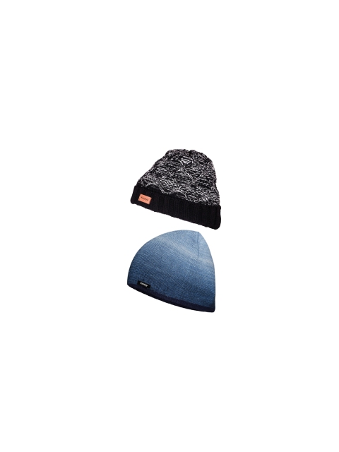 

Knotyy Men Pack of 2 Multicoloured Solid Beanies, Multi