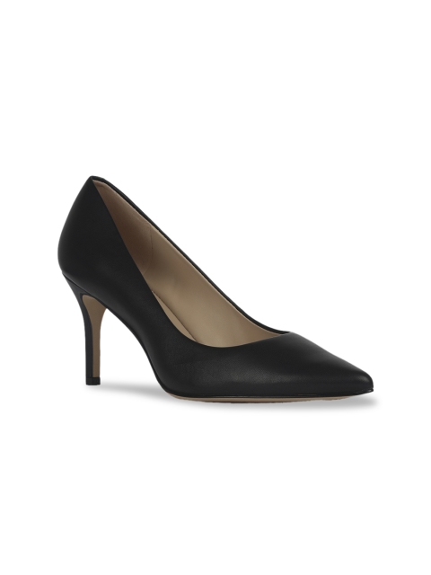 

ALDO Women Black Solid Leather Pumps