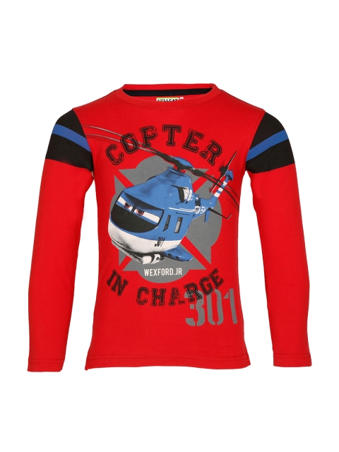 

HELLCAT Boys Red Printed Round Neck T-shirt