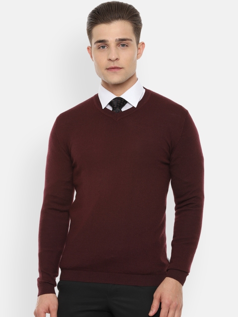 

Van Heusen Men Maroon Solid Sweater