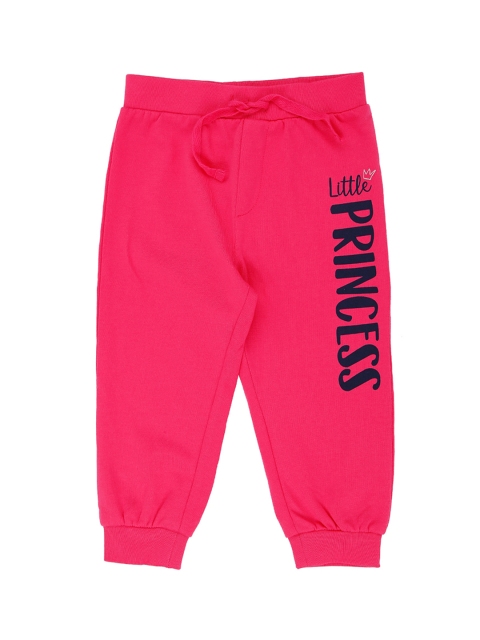 

Pantaloons Baby Girls Fuchisa Solid Straight-Fit Pure Cotton Joggers, Fuchsia