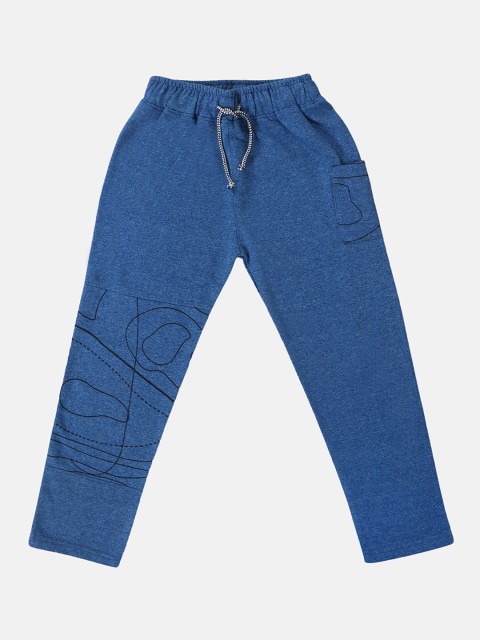 

Lil Tomatoes Boys Navy Blue Solid Track Pants