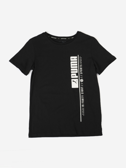 

Puma Boys Black Printed Round Neck T-shirt