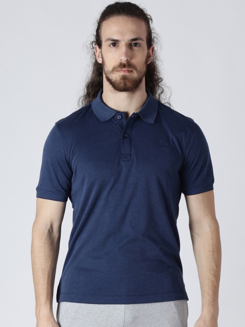 

Alcis Men Navy Blue Solid Polo Collar T-shirt