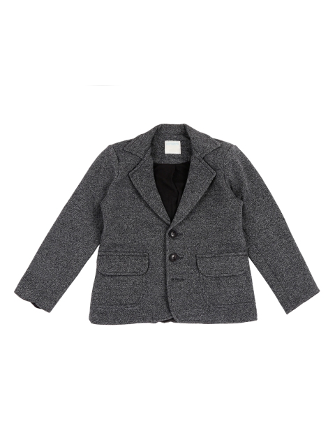 

Pantaloons Junior Boys Grey Melange Solid Jacket