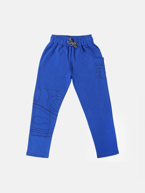 

Lil Tomatoes Boys Blue Solid Track Pants