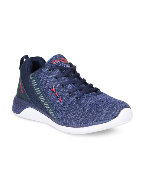 

Columbus Men Navy Blue Mesh Running Shoes