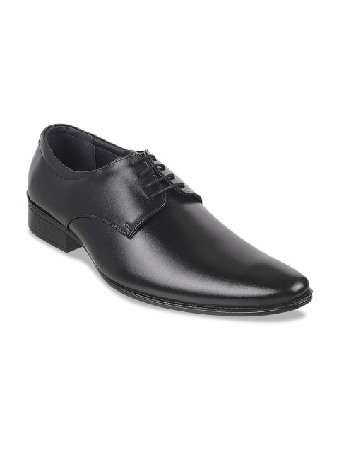 

Mochi Men Black Solid Formal Leather Derbys
