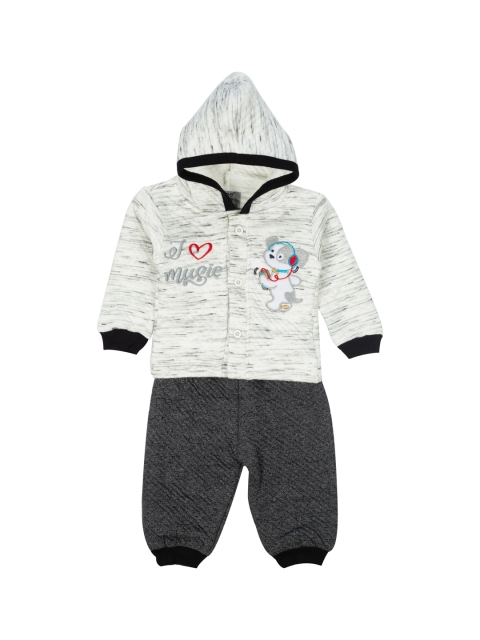 

MeeMee Kids Grey Printed T-shirt with Trousers