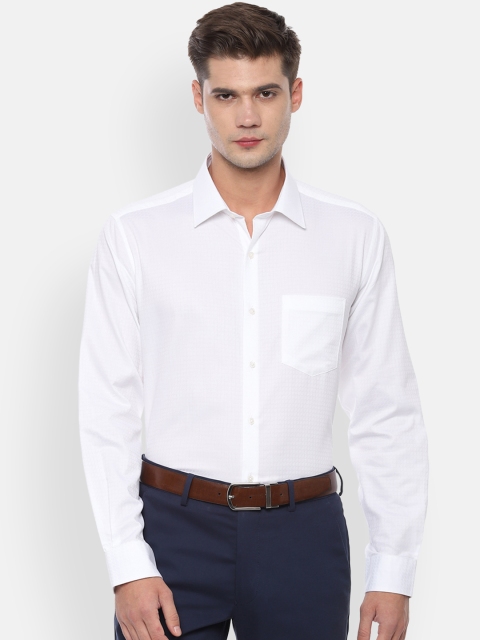 

Van Heusen Men White Regular Fit Self Design Formal Shirt