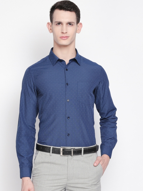

RICHARD PARKER by Pantaloons Men Blue Slim Fit Printed Formal Shirt