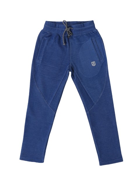 

Lil Tomatoes Boys Blue Solid Track Pants