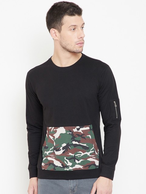 

GRITSTONES Men Black Printed Round Neck T-shirt