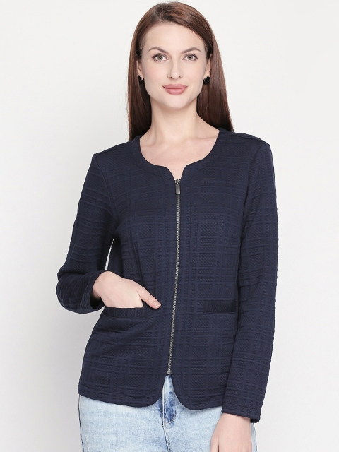 

Annabelle by Pantaloons Women Navy Blue Solid Tailored Jacket