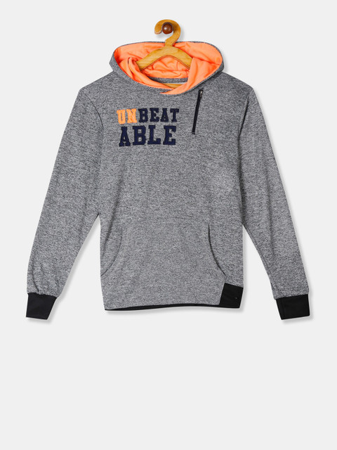 

Cherokee Boys Grey Printed Hooded Sweatshirt