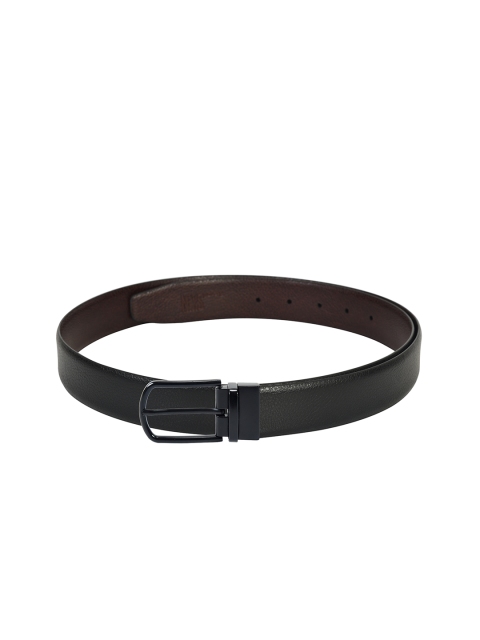 

Second SKIN Men Black & Brown Textured Reversible Leather Belt