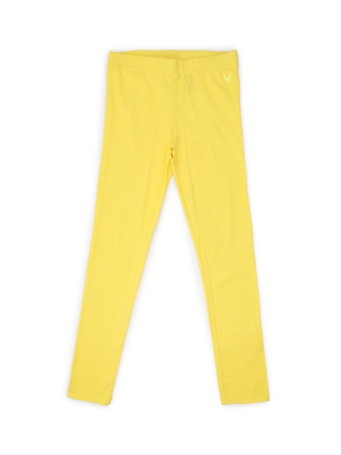 

Allen Solly Junior Girls Yellow Solid Leggings