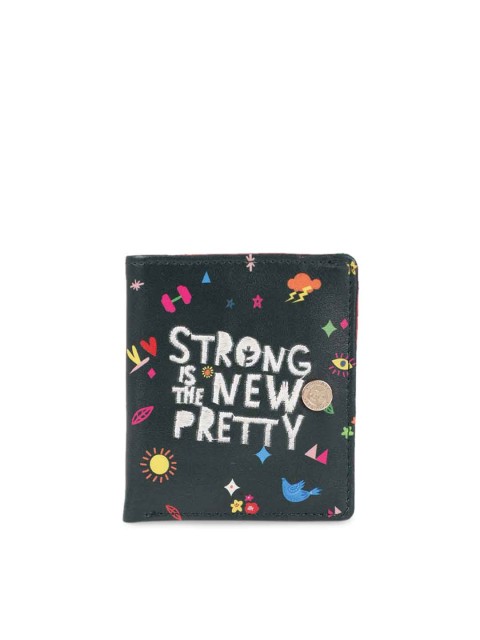 

Chumbak Women Olive Green Printed Two Fold Wallet