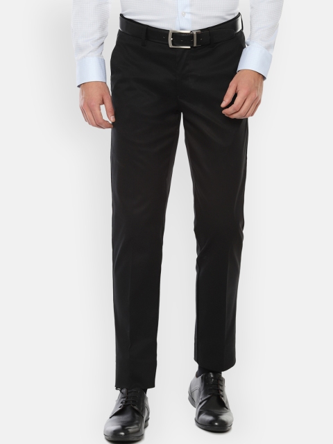 

Louis Philippe Men Black Kansas Slim Fit Solid Formal Trousers