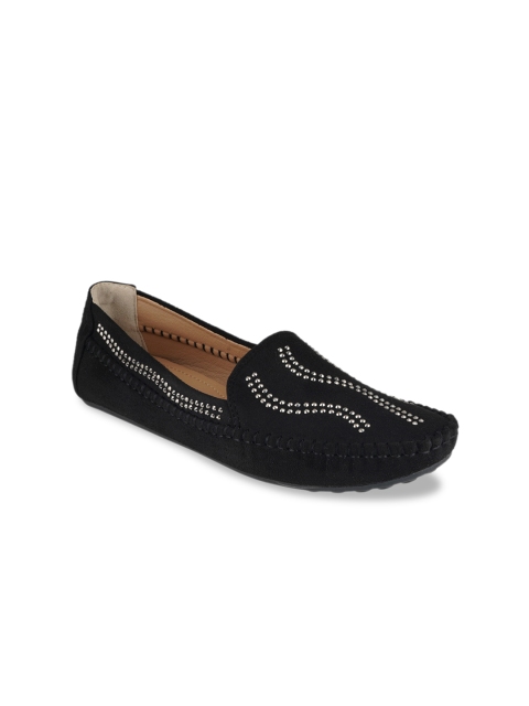

pelle albero Women Black Solid Velvet Ballerinas