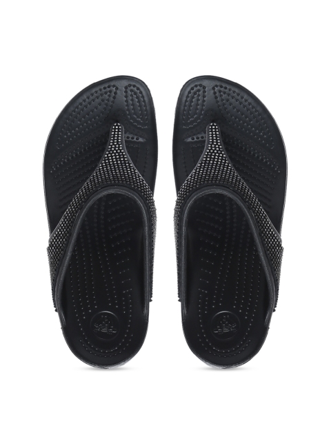 

Crocs Sloane Women Black Embellished Comfort Heels
