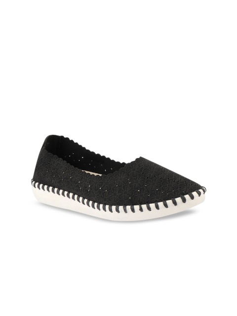 

URBANE Women Black Solid Ballerinas