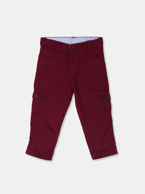 

Donuts Boys Maroon Regular Fit Solid Cargos