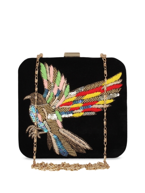 Black Embellished Clutch