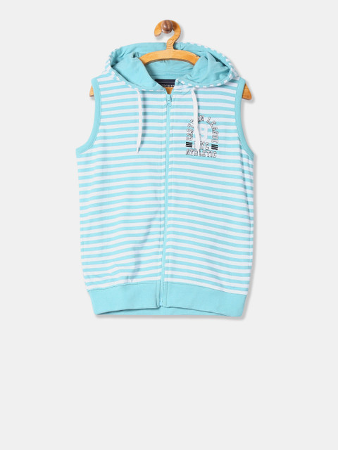 

Cherokee Boys Blue & White Striped Hooded Sweatshirt