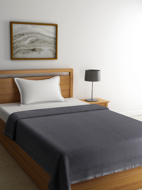 

Portico New York Grey Solid AC Room 300 GSM Single Bed Blanket
