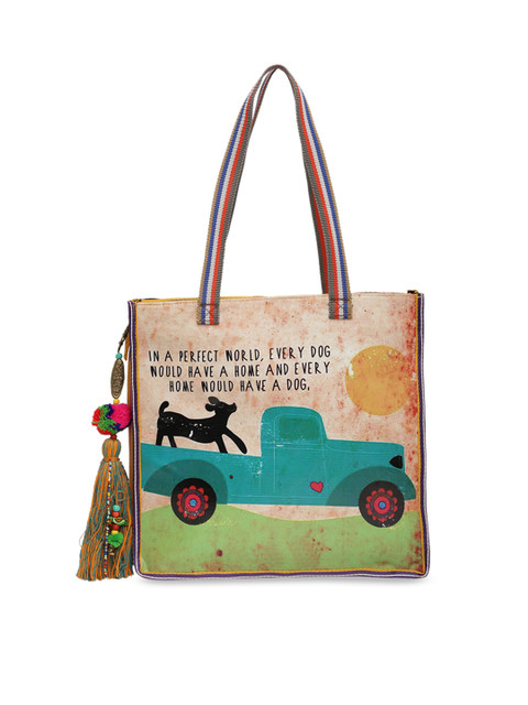 

The House of Tara Pink & Green Printed Shoulder Bag