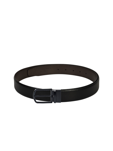 

Second SKIN Men Black & Brown Reversible Textured Genuine Leather Belt