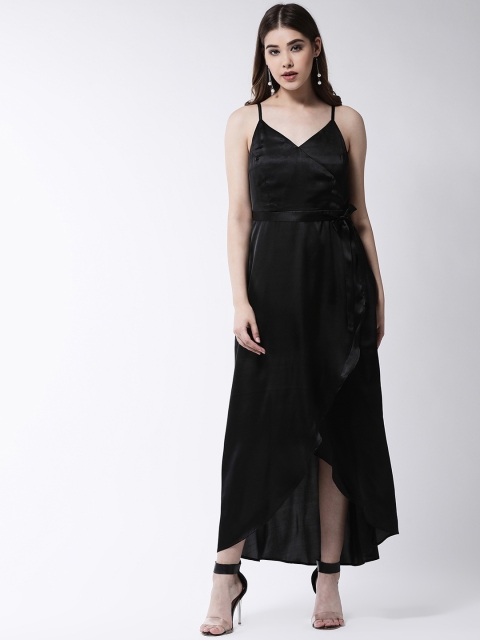 

MAGRE Women Black Solid Wrap Maxi Dress