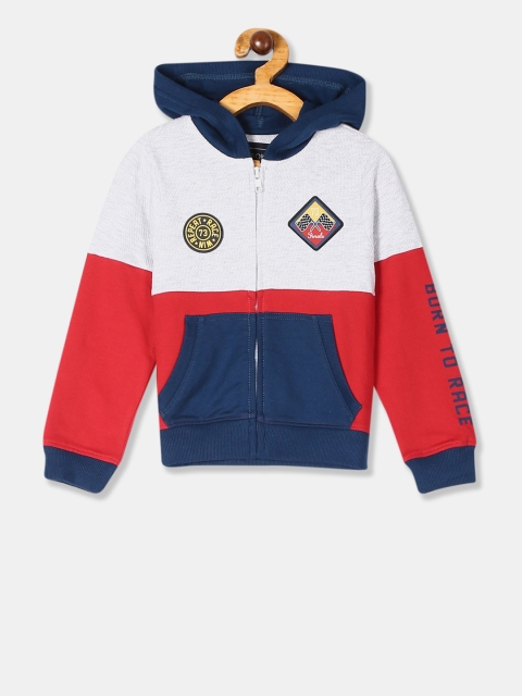 

Cherokee Boys Red & White Colourblocked Hooded Sweatshirt